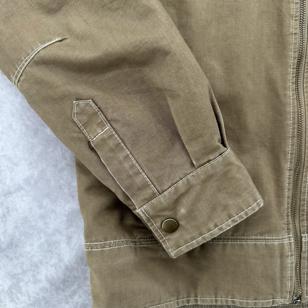 Kuhl Men S Burr Jacket Brown Canvas Fleece Lined Rugged Cotton Work Coat Utility - Picture 2 of 10